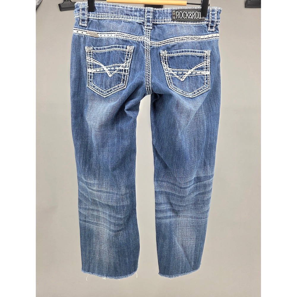 Rock and Roll Cowgirl Jeans Womens 26 Riding Jean Medium Wash Western Boho Rodeo